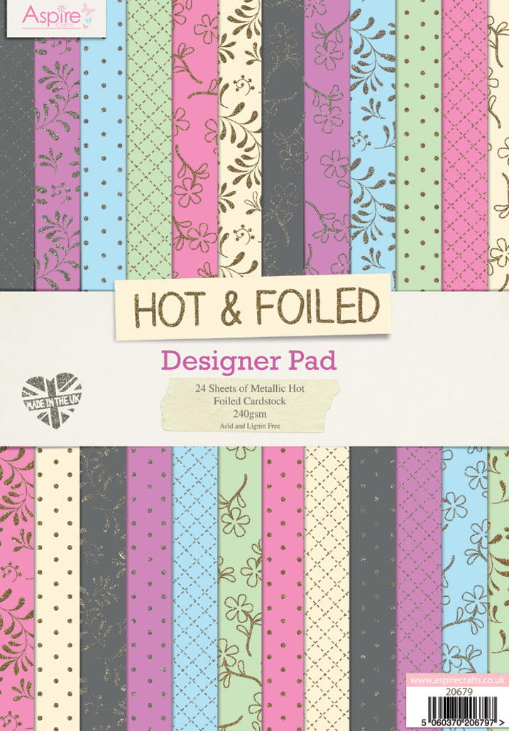 A4 Hot and Foiled 24 sheets Designer Pad
