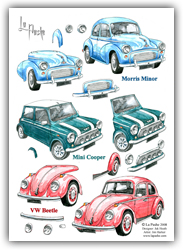 Popular Cars ~ Mini Decoupage by La Pashe