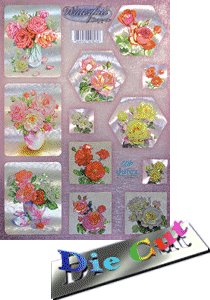 DISCONTINUED Dufex DIE CUT Waterfall Toppers ~ Roses
