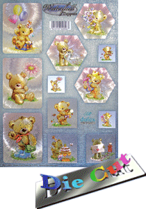DISCONTINUED Dufex DIE CUT Waterfall Toppers ~ Teddy Bears