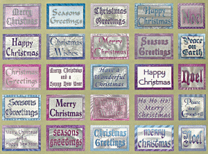 DISCONTINUED Dufex 3D Xmas Messages Pastels Stickers