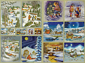 DISCONTINUED Dufex Christmas Winter Scene Stickers