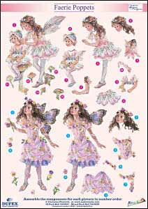 DISCONT Dufex A4 DIE CUT 3D Decoupage ~ Faerie Poppets 8 (631