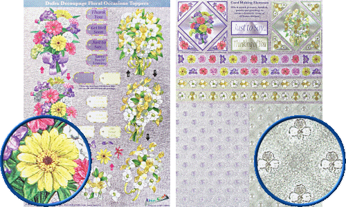 DISCONTINUED Dufex Floral Occasions DIE CUT Decoupage & Card Mak