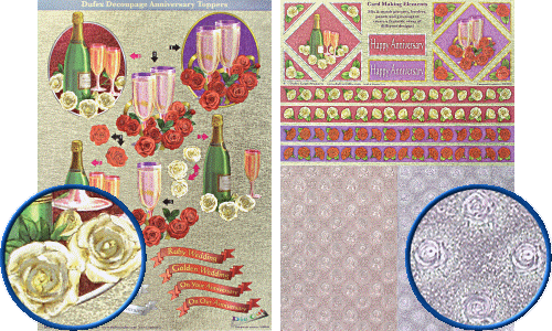 DISCONTINUED Dufex Anniversary DIE CUT Decoupage & Card Making S