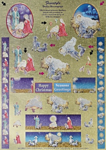 DISCON Dufex Freestyle DIE CUT 3D Decoupage ~ Away in a Manger