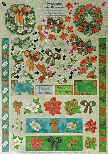 DISCON Dufex Freestyle DIE CUT 3D Decoupage ~ Christmas Wreath