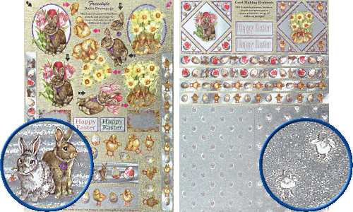 DISCONTINUED Dufex Easter DIE CUT Decoupage & Card Making Sheets