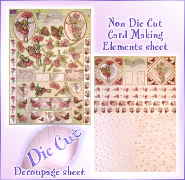 DISCONTINUED Flwr Fairies Zinnia & Rose Willow-Herb Decoupage Ki