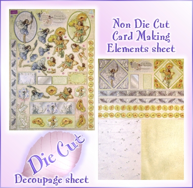 DISCONTINUED Flwr Fairies Lavender & Marigold Decoupage Kit