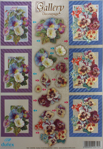 DISCONTINUED Dufex Gallery DIE CUT Morning Glory & Pansies