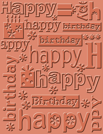 Cuttlebug A2 Embossing Folder ~ Happy Birthday 37 1133
