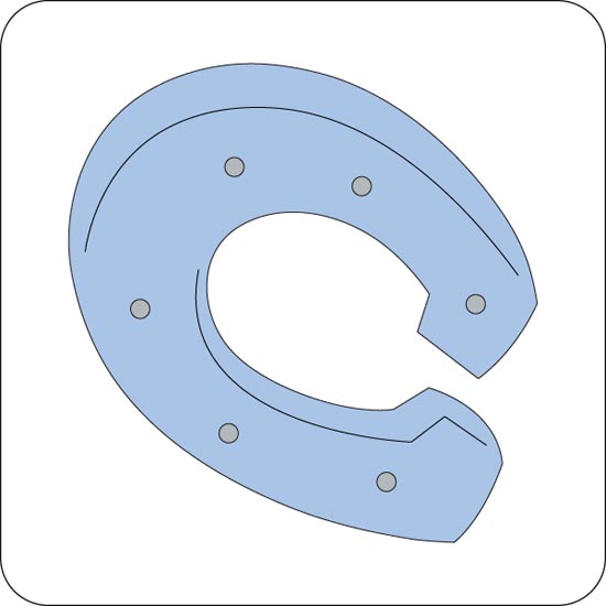 Single Cuttlebug Die ~ Horse Shoe 37-1516