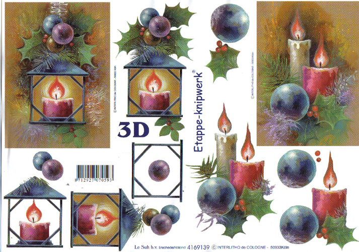 Le Suh Candles & Lantern etc 3D Decoupage 139