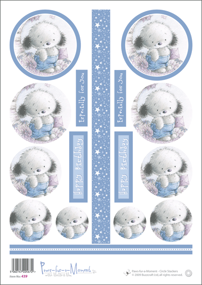 Buzzcraft Paws-fur-a-Moment A4 Circle Stackers.439 DIE CUT