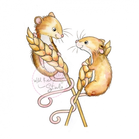 DISCONTINUED WRS Harvest Mice Clear Stamp Set