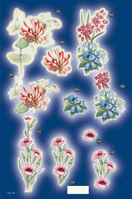 Exquisite Blooms 718 DIE CUT 3D Decoupage