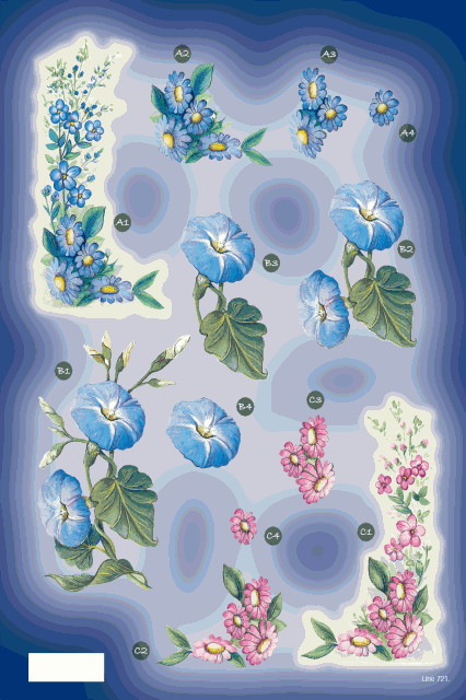 Exquisite Blooms 721 DIE CUT 3D Decoupage