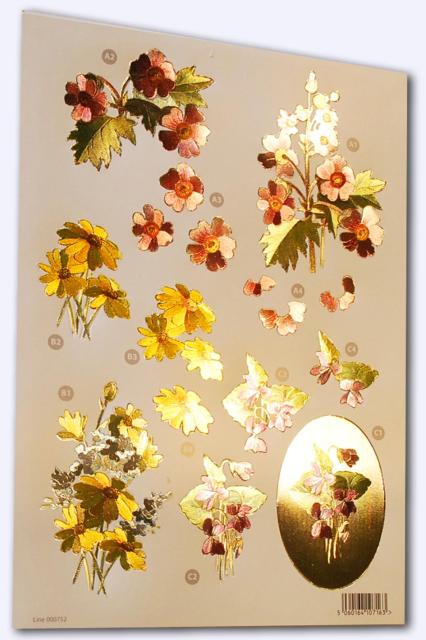 CUK 752 Floral Reflections Die-Cut Decoupage