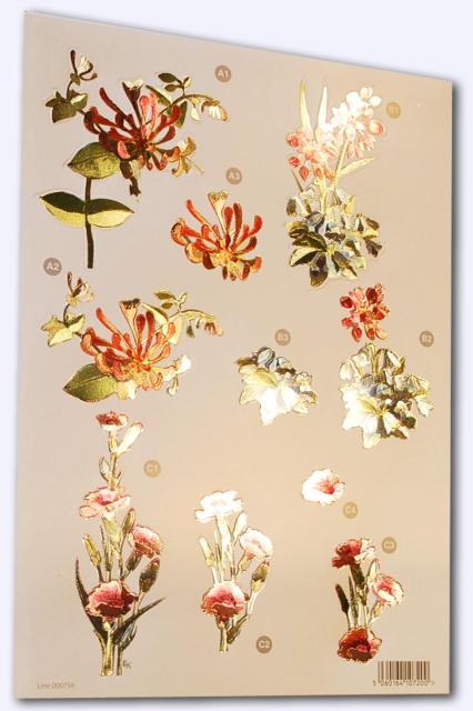 CUK 756 Floral Reflections Die-Cut Decoupage