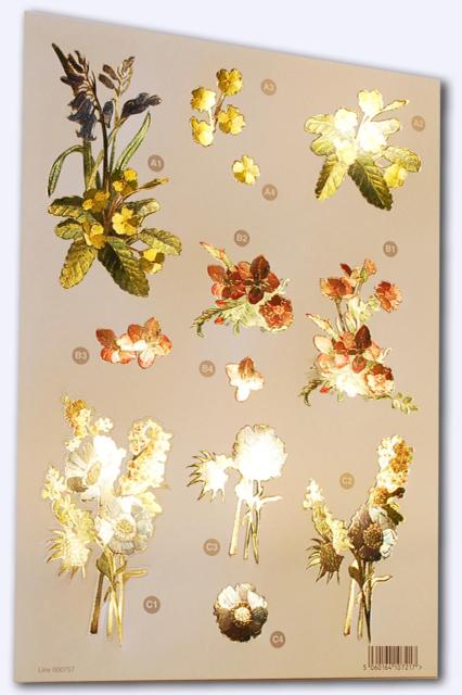 CUK 757 Floral Reflections Die-Cut Decoupage