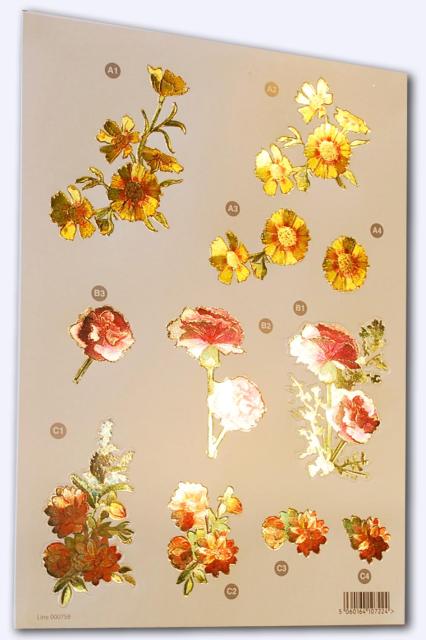 CUK 758 Floral Reflections Die-Cut Decoupage