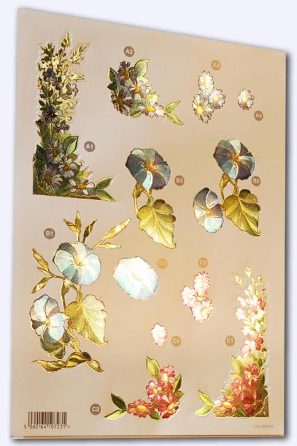 CUK 759 Floral Reflections Die-Cut Decoupage