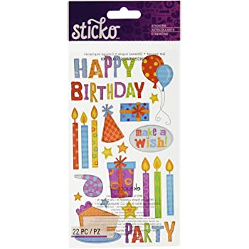 Happy Birthday Vellum Stickos