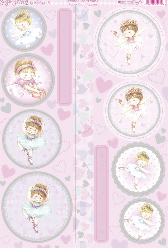 Kanban Sugar Buttons - Ballet Cuties