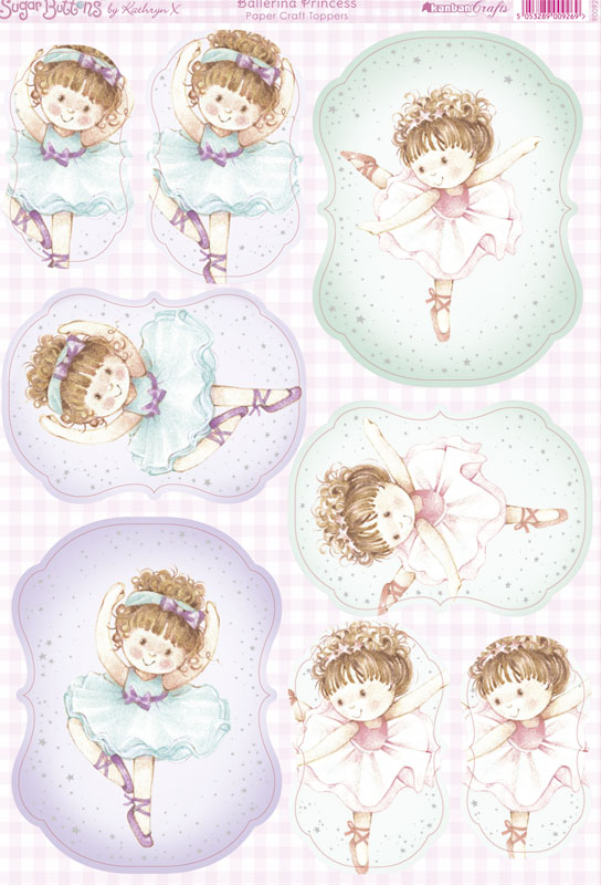 Kanban Sugar Buttons - Ballerina Princess