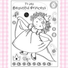 Sugar Buttons Rose Princess Clear Stamp