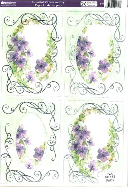 Language of Flowers Violets & Ivy Labels Topper