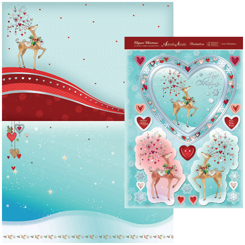 HD Elegant Christmas DIE CUT Decoupage - Love Christmas