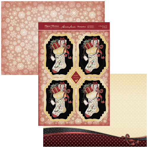 HD Elegant Christmas DIE CUT Decoupage - A Stocking Full of Tr