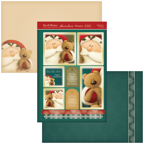 HD Cute at Christmas DIE CUT Decoupage - Teddy Bear\'s Christma