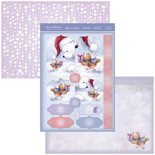 HD Cute at Christmas DIE CUT Decoupage - With Love from Robin