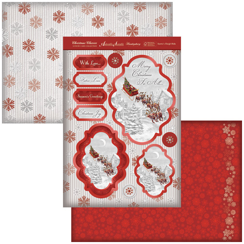 HD Classic Christmas DIE CUT Decoupage - Santa\'s Sleigh Ride