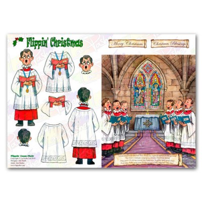 Flippin\' Xmas Decoupage & Free Background - Xmas Choir