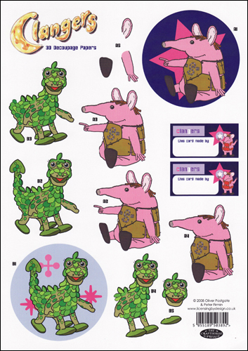 Clangers Soup Dragon and Sm Clanger 3D Step by Step Decoupage