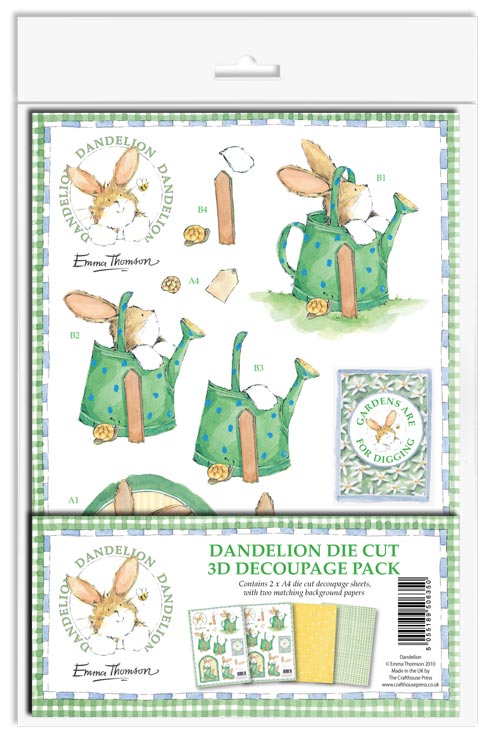 Dandylion Pack 3D DIE CUT Decoupage ~ Watering Can