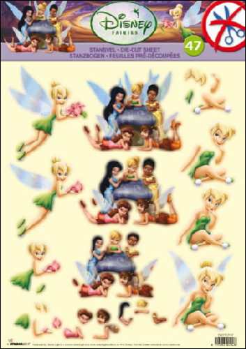 47 Tinkerbell 3D DIE DUT Step by Step Decoupage