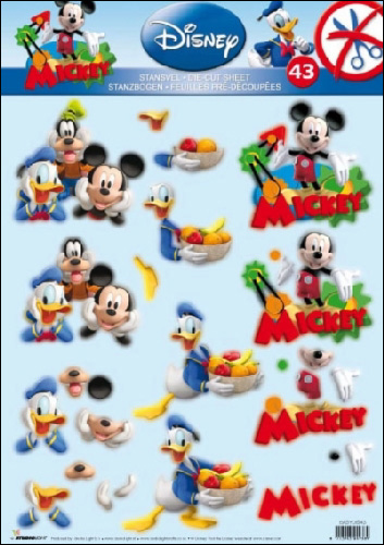 43 Mickey Mouse 3D DIE DUT Step by Step Decoupage