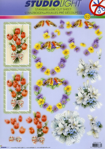 Floral  3D DIE DUT SBS Decoupage 92