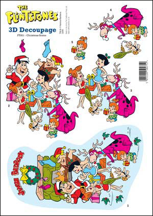 Christmas Flintstones 1 3D SBS Decoupage