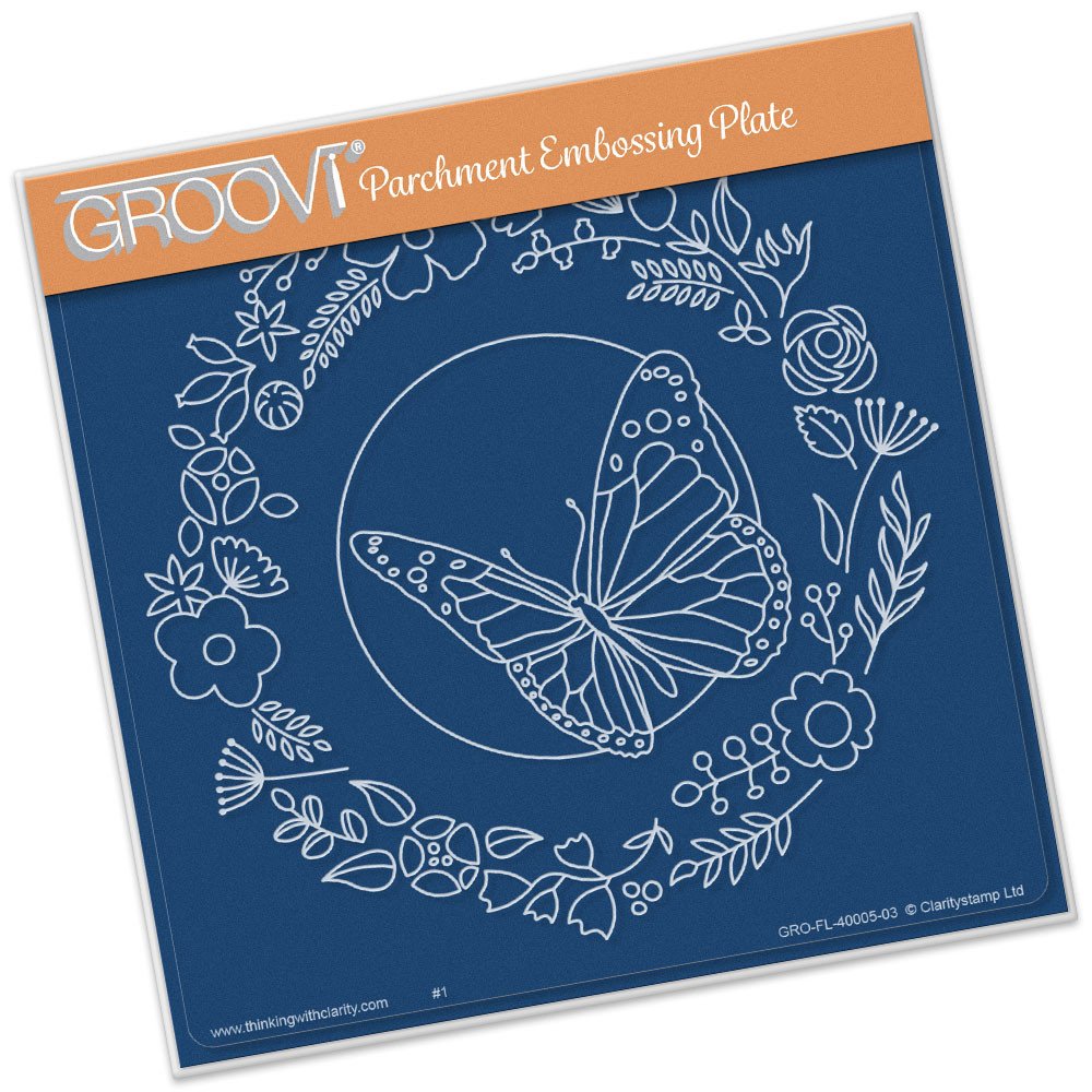 Groovi Butterfly Wreath Plate Set