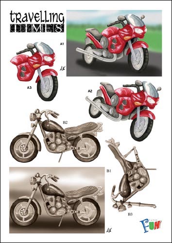 On Yer Bike 3D SBS Decoupage