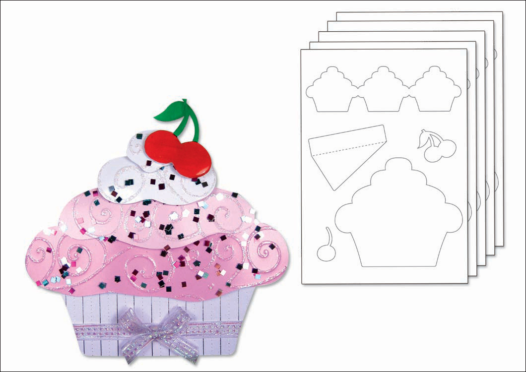 HD Shaped Cards ~ Cup Cakes