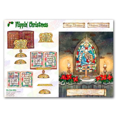 Flippin\' Xmas Decoupage & Free Background - The Holy Bible