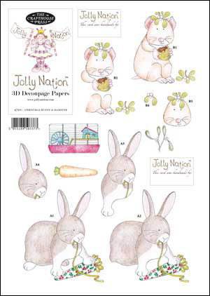 Jolly Nation Christmas Pets ~ Bunny & Hamster