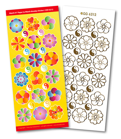 Flowers Match It Outline Stickers 6212